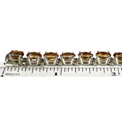 Twilight Fire Topaz, 925 Sterling Silver Bracelet, SB001