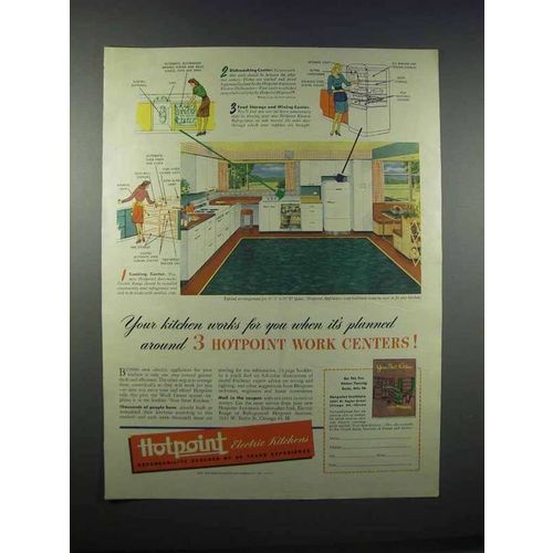 1946 Hotpoint Appliances Ad - Your Kitchen Works