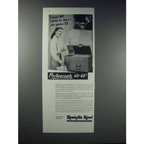 1948 Remington Rand Portagraph 60-60 Ad