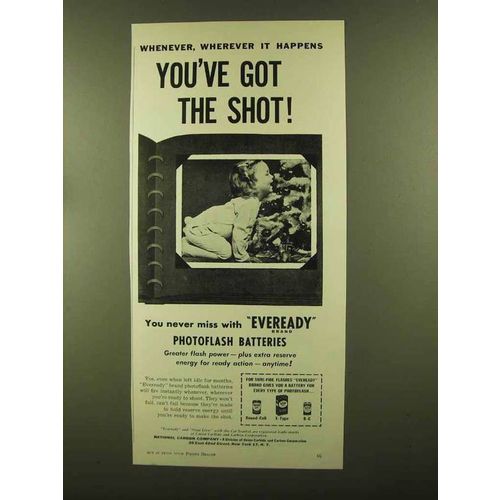 1956 Eveready Photoflash Batteries Ad - Got the Shot