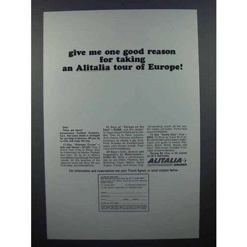 1963 Alitalia Airlines Ad - Give Me One Good Reason