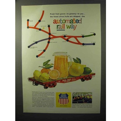 1964 Union Pacific Railroad Ad - Finest Citrus Fruits