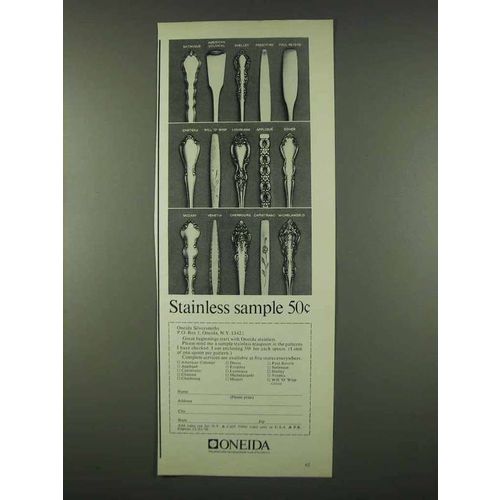 1978 Oneida Stainless Ad - Sample