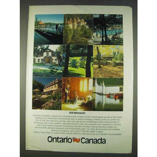 1978 Ontario Canada Ad - Still Moments