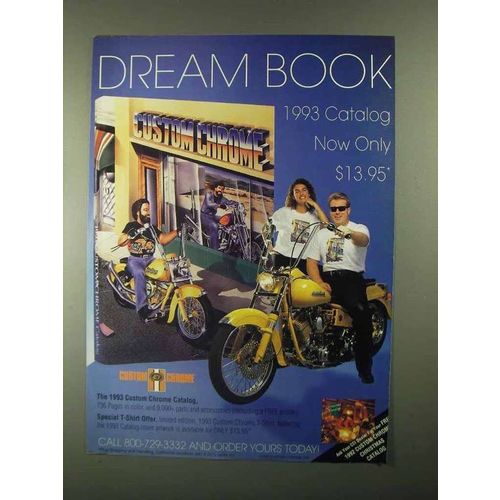 1992 Custom Chrome Motorcycle Parts Ad - Dream Book