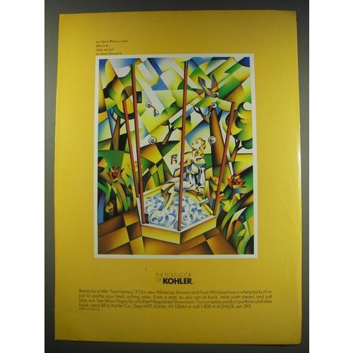 1991 Kohler Whitecap Shower and Foot Whirlpool Ad - John Jinks