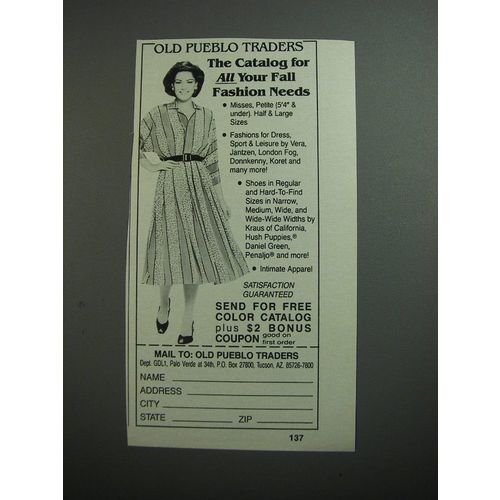 1989 Old Pueblo Traders Fashion Ad - All your fashion needs
