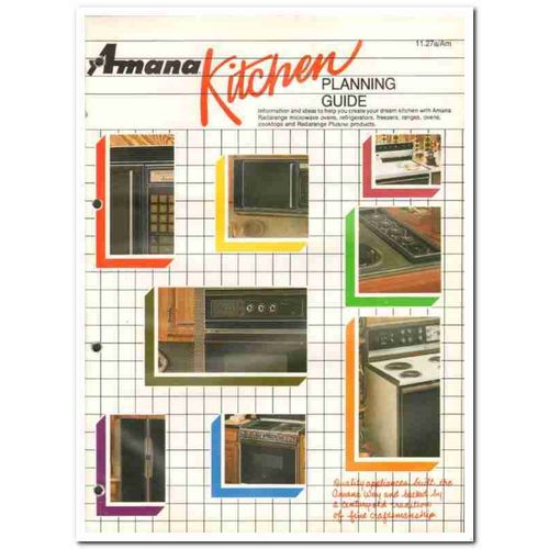 AMANA REFRIGERATION INC 1982 Kitchen planning guide vintage catalog