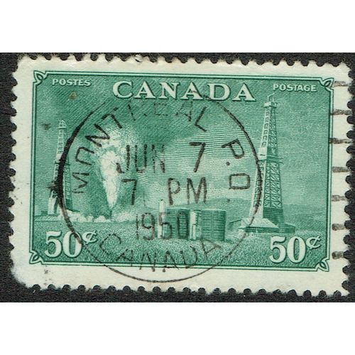 Canada 1950 Oil Wells 50c Green SG431 FU