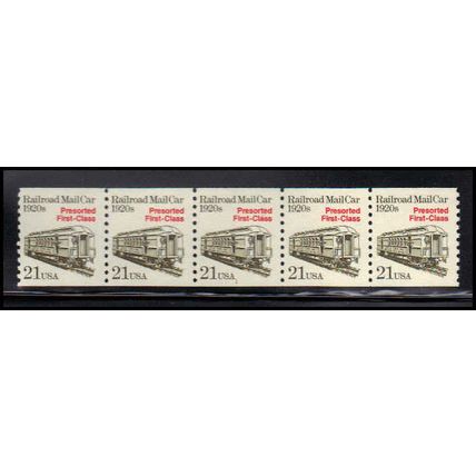 2265 21c Mail Car Fine MNH Dry Gum PNC 1/5 X1229