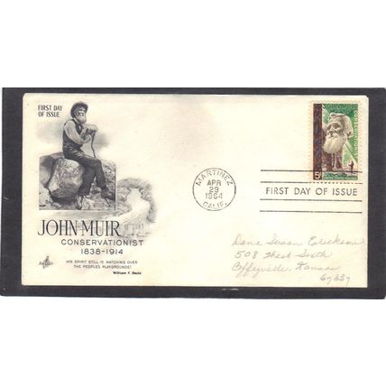 FDC Art Craft 1245 5c John Muir (Cachet-Penciled/A) CV42047