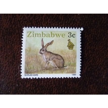 Zimbabwe 1990 Definitives Scrub Hare 3c mint stamp SG770 Wildlife Animals