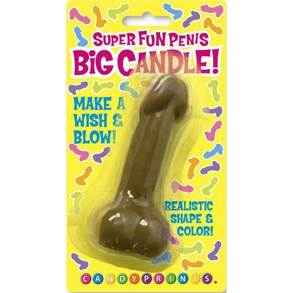 Super Fun Big Penis Candle - Brown