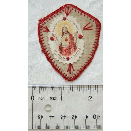 Vintage hand sewn badge - Apostleship of Prayer, Egan & Sons, Cork