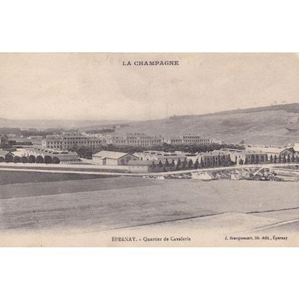 Epernay Quartier De Cavalerie Antique French Postcard