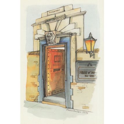 House Of Detention Margaret Thatcher in Prison London Postcard