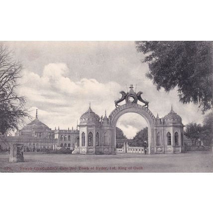 Nawab Ghazluddin's Gate Tomb Of Hyder Indian Old Postcard