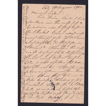 BAVARIA 1902 5pf POSTAL STATIONERY CARD TO FRANKFURT POSTED BAD - TO - ELZ 1902