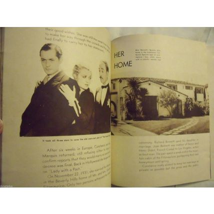 THE LIFE STORY OF CONSTANCE BENNETT 1930s MOVIE STAR RARE ILLUSTRATED FAN BIO