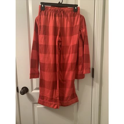2pc Target Boys Red Plaid Check Pajama Pant Set Outfit Size 12