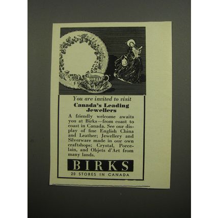 1955 Birks Jewellers Ad - You are invited to visit Canada's leading jewellers