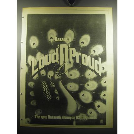 1974 Nazereth Loud 'n' Proud Album Ad - The new Nazereth Album on A&M records