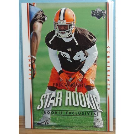 2007 Upper Deck ERIC WRIGHT (Cleveland Browns) Star Rookie Card #222