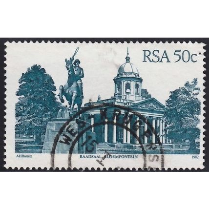 South Africa, 1986 50c Raddsaal, SG 525 (Scott #587), used
