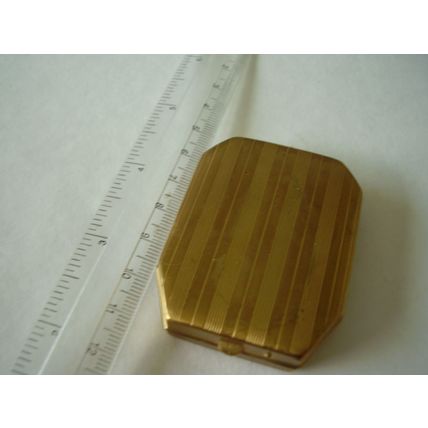 Vintage Powder Compact Cruise Shipping Line USA Norway Art Deco Norwegian Crest