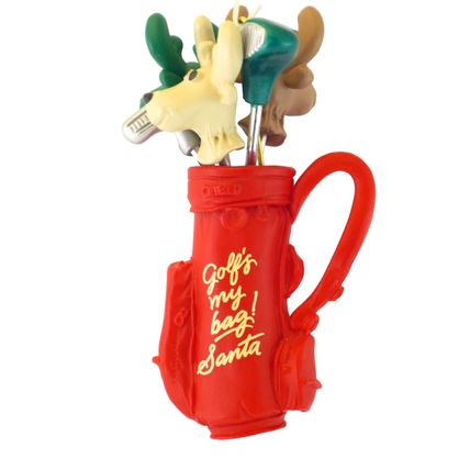 HALLMARK KEEPSAKE GOLF'S MY BAG CHRISTMAS ORNAMENT 1990 (QX496-3)