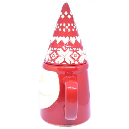 Christmas Santa Mug Ceramic Knitted Deer & Snowflake Pattern Gift 32 CM Gift