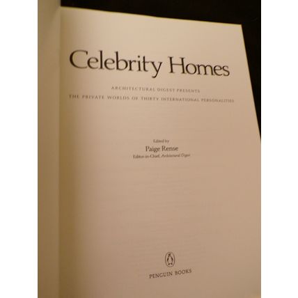 Celebrity Homes: Architectural Digest, Private World of 30 Intl Personalities