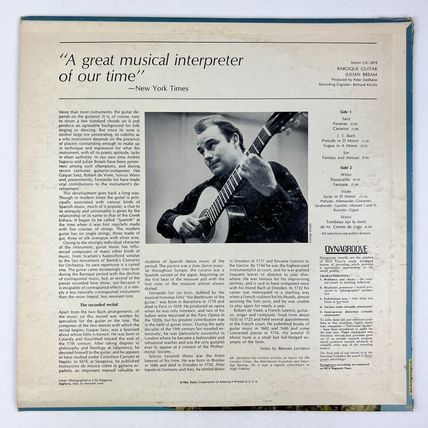 Julian Bream – Baroque Guitar Vinyl LP Record Album LSC-2878