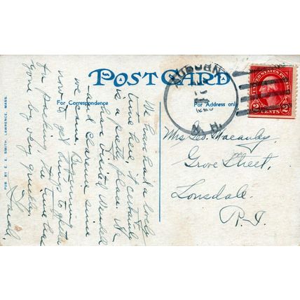 ZAYIX US Postcard Hotel Carpenter, Manchester NH Auburn Handstamp 0324M0180