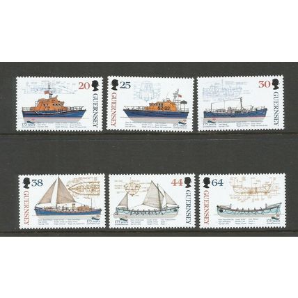 Guernsey 1999 175th Anniversary Of RNLI Unmounted Mint Set SG 827 / 832
