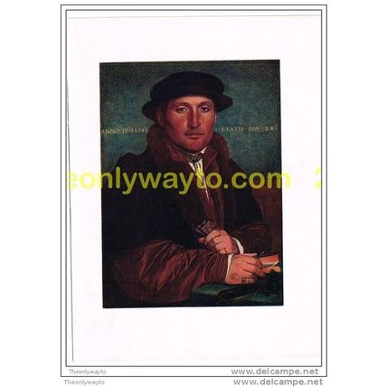 UNKNOWN YOUNG MAN AT OFFICE DESK, c1541, HANS HOLBEIN, BOOK ILLUSTRATION