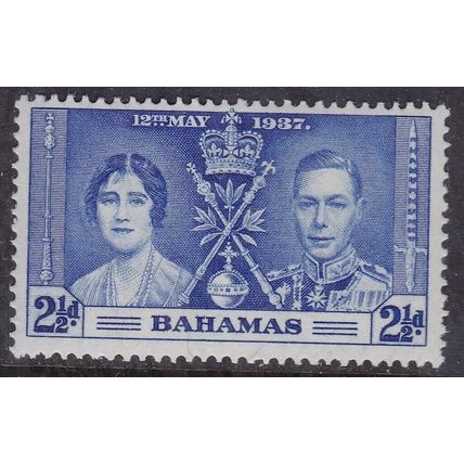 Bahamas 1937 Coronation 2.5d Mint Hung SG 148 VGC