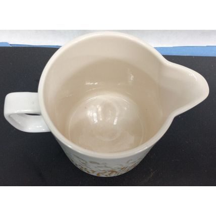 RARE Vintage 1977 Original Fleur Hornsea Gravy Jug White Gold Flowers ENGLAND