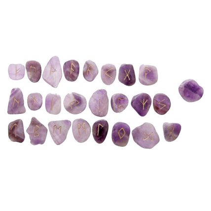 Rune Stones - Bag of 25 Runes Amethyst Sodalite Onyx Quartz Carnelian Aventurine