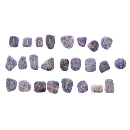 Rune Stones - Bag of 25 Runes Amethyst Sodalite Onyx Quartz Carnelian Aventurine