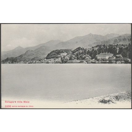 Bellagio e Villa Melzi, Lago di Como, c.1905 - Photoglob Cartolina