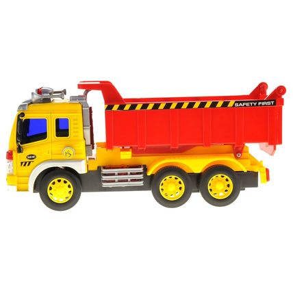 Friction Powered Dump Truck Toy With Lights And Sound