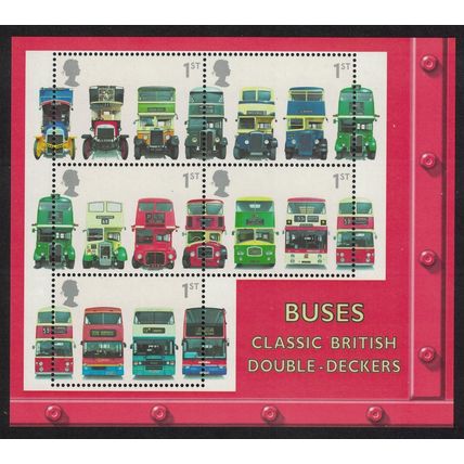 Great Britain 150th Anniversary of First Double-decker Bus MS 2001 MNH