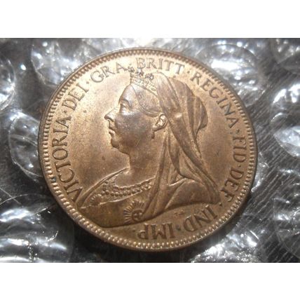 1901 Victoria Veiled Head half-penny.