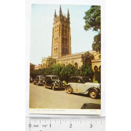 1950 postcard St Mary Magdalen Church, Taunton