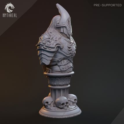 Mordred bust 75mm highly detailed miniature resin model and base 8k printed dnd