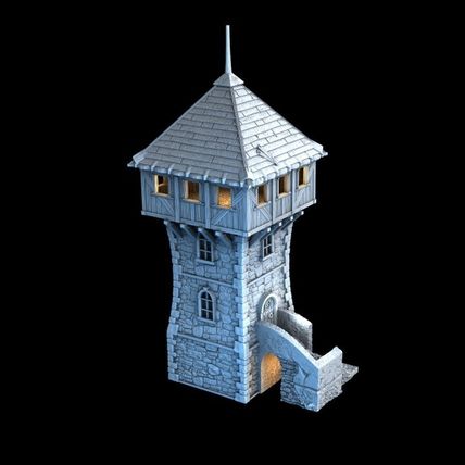 Defense Tower- Medieval castle tower /town house DnD /Tabletop RPG/roleplay
