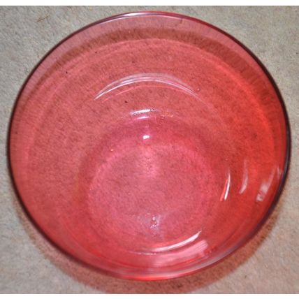 Antique British glassware CRANBERRY GLASS BOWL Victorian 1800s handblown bowl