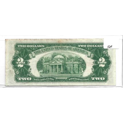 1928-D US Red Seal $2.00 Bill VF