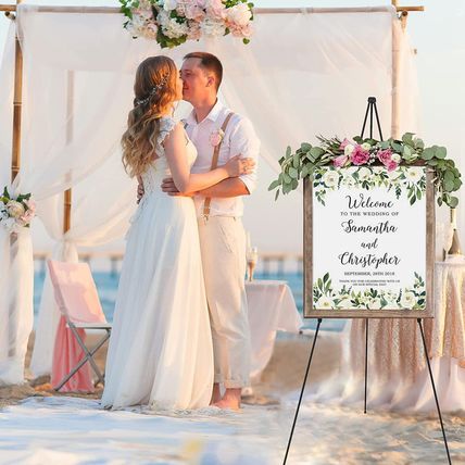 8 Pcs Easel Stand for Sign 65 Inches, Portable Picture Stands for Display, Tripo